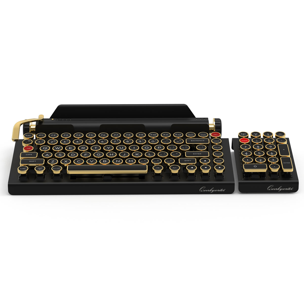 BLACK GOLD QWERKYWRITER® + NUMKEY + WRIST REST BUNDLE