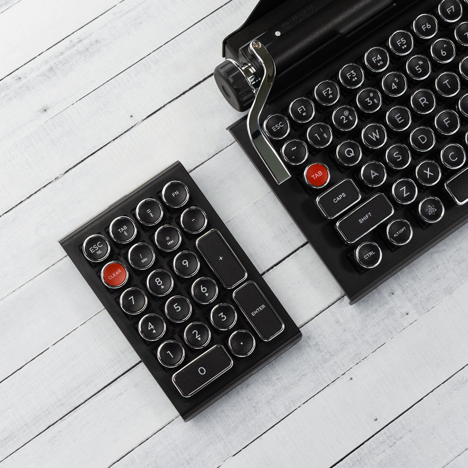 BLACK CHROME QWERKYWRITER® NUMKEY NUMPAD