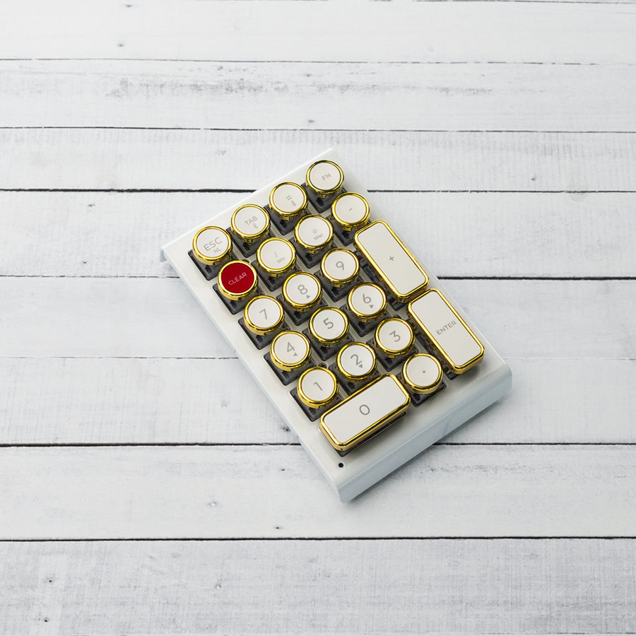 WHITE GOLD QWERKYWRITER® NUMKEY NUMPAD