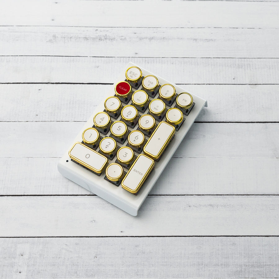 WHITE GOLD QWERKYWRITER® NUMKEY NUMPAD