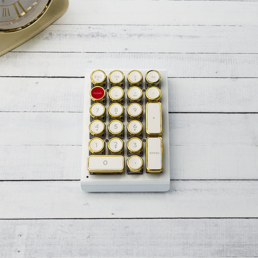 WHITE GOLD QWERKYWRITER® NUMKEY NUMPAD