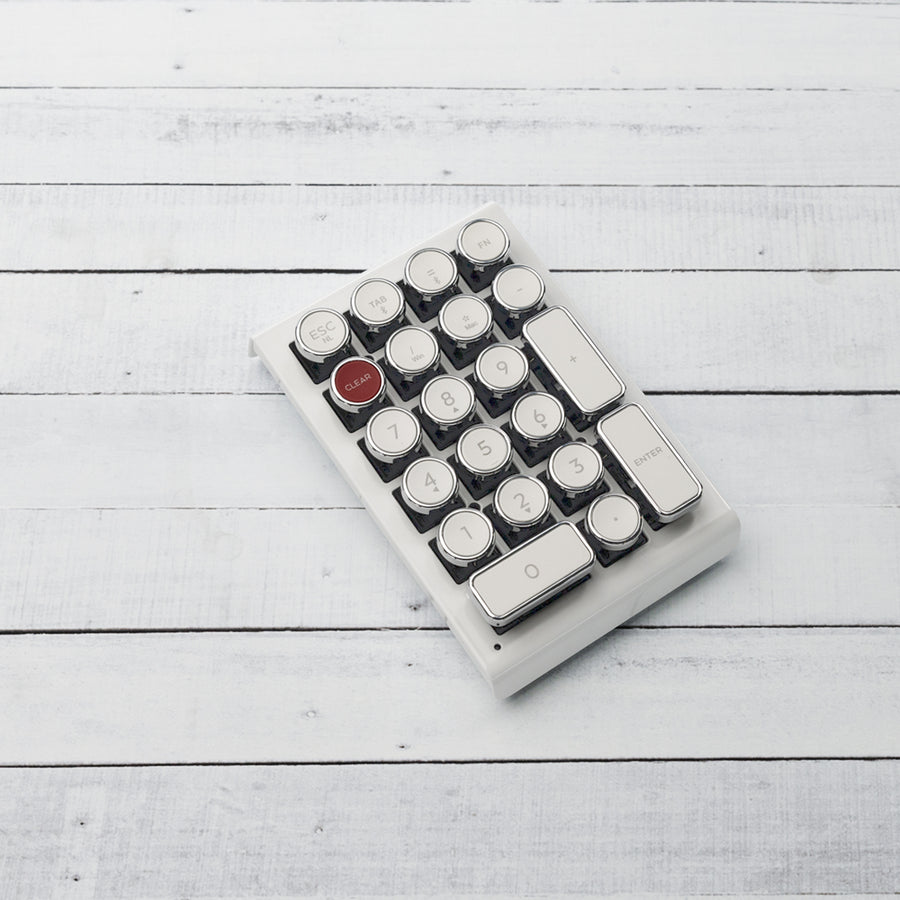 WHITE CHROME QWERKYWRITER® NUMKEY NUMPAD