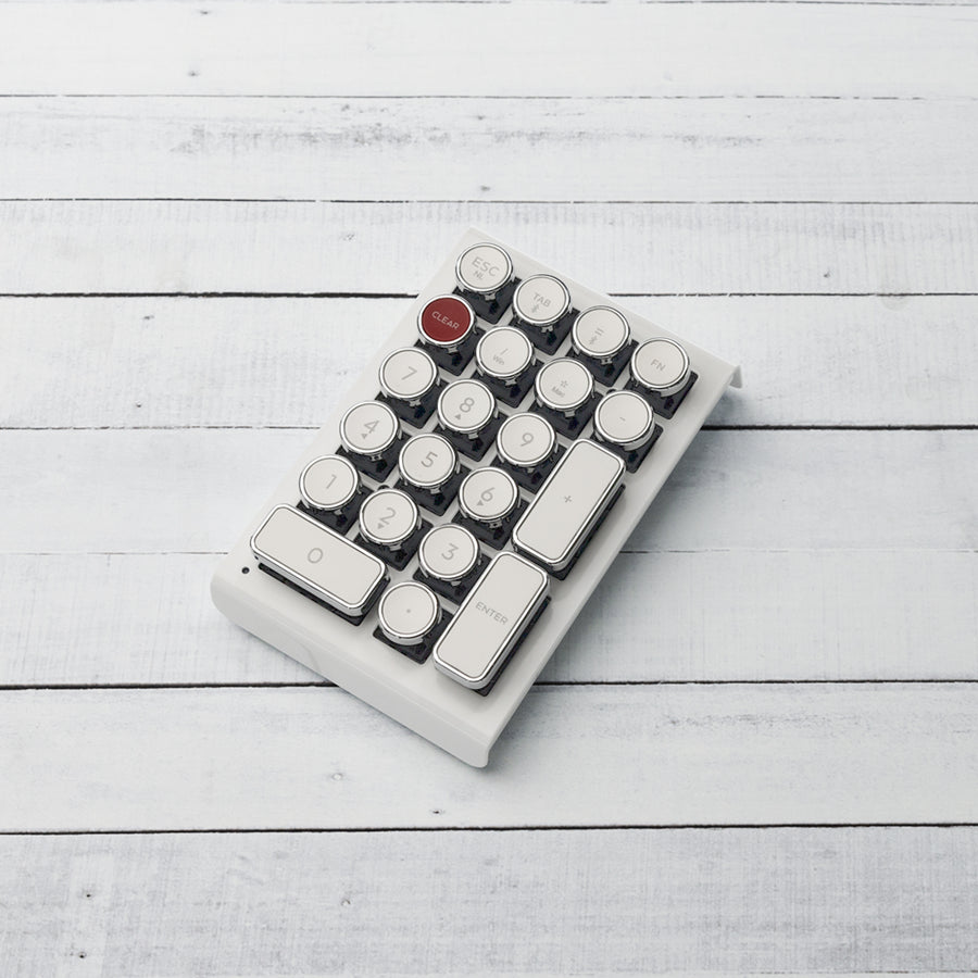 WHITE CHROME QWERKYWRITER® NUMKEY NUMPAD