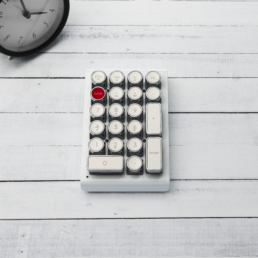 WHITE CHROME QWERKYWRITER® NUMKEY NUMPAD