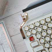 WHITE GOLD SIGNATURE QWERKYWRITER® US LAYOUT LIMITED RELEASE